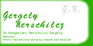 gergely merschilcz business card